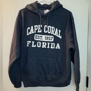 Cape‎ Coral Florida distressed blue-gray long sleeve hoodie women’s small